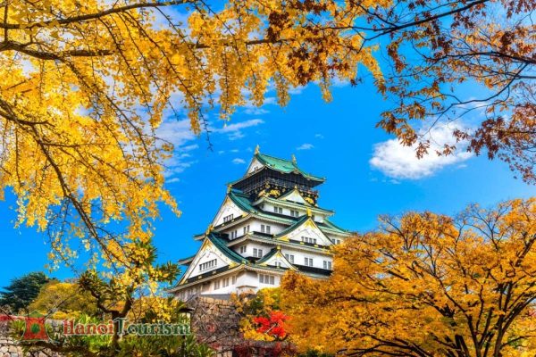 Lâu đài Osaka - Nhật Bản mùa thu